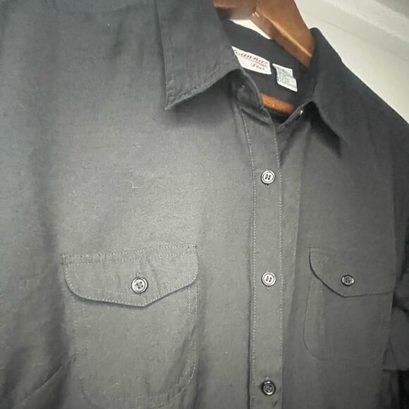Joanna Plus Vintage Boyfriend Black Button Up Blouse - Picture 4 of 13